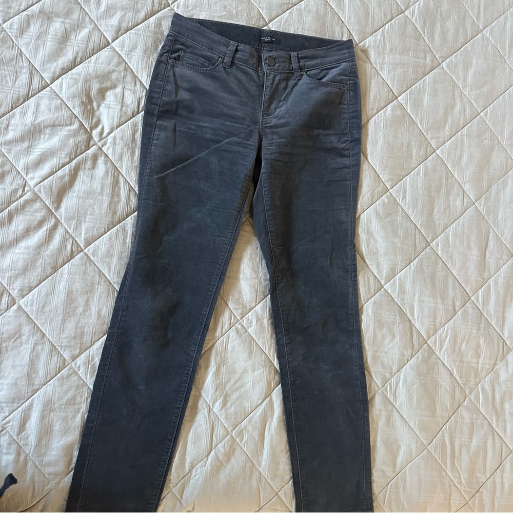 Ann Taylor Charcoal Cotton Velvet Petite Pants- Sz 4P